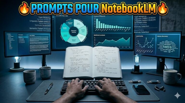 NotebookLM pour dirigeants: 20 prompts pour transformer vos docs